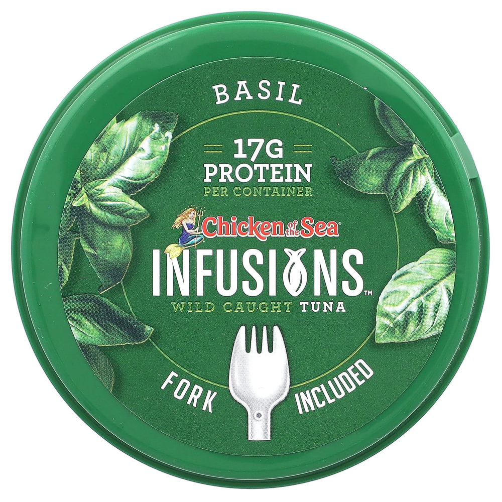 Chicken of the Sea, Infusions, дикий тунец, базилик, 80 г (2,8 унции)