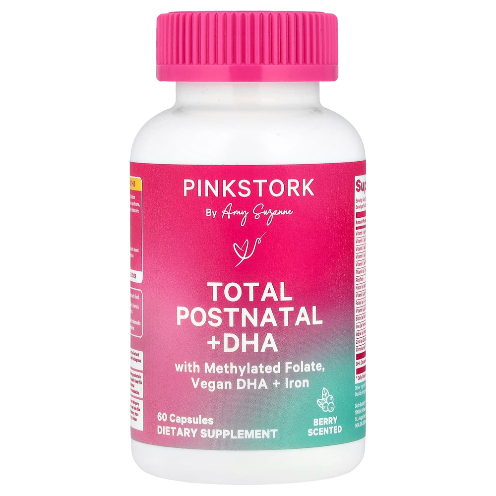 Pink Stork, Total Postnatal + DHA`` 60 капсул