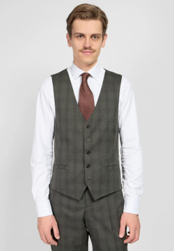 Мужской классический костюм (темно-серый) А38