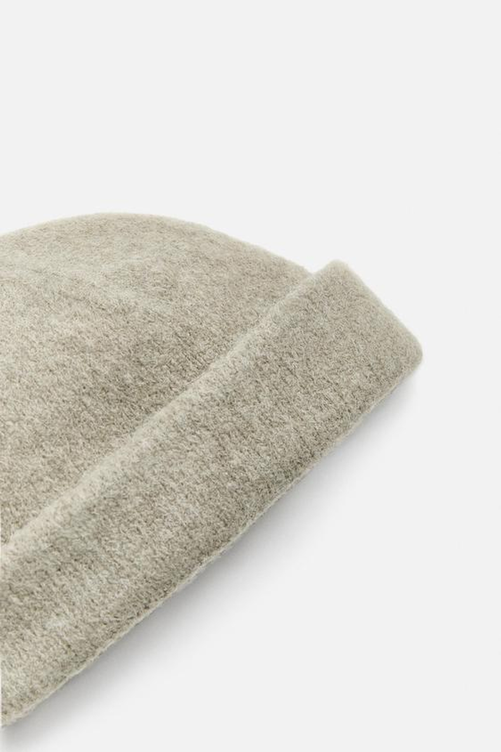 ZARA ШАПКА ИЗ СМЕСОВОЙ ШЕРСТИ АЛЬПАКА, СВЕТЛО-ЗЕЛЕНЫЙ