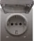 Donel R98 Сталь накладка для розетки Schuko с заземлением, с крышкой, 16A 250 В~, серия DA