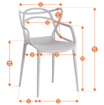 Стул Cat Chair (mod. 028) пластик, 53 x 59 x 82,5 см, белый (White C0057)