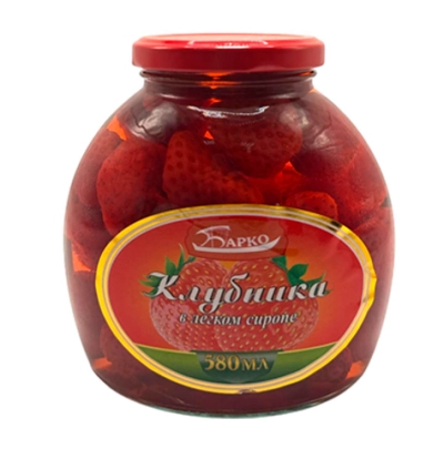 клубника БАРКО в сиропе 580мл ст/б (1х12)