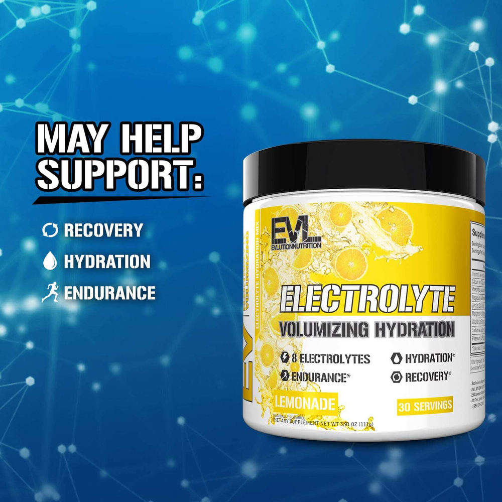 EVLution Nutrition, Electrolyte Volumizing Hydration, лимонад, 111 г (3,91 унции)