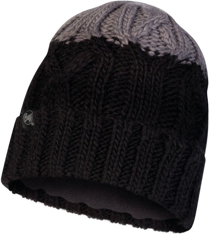 Шапка вязаная с флисом детская Buff Hat Knitted Polar Ganbat Black Фото 1