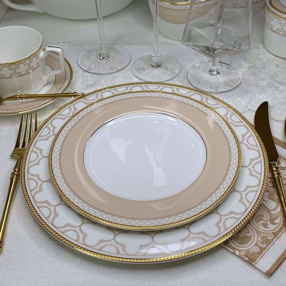 Lenardi 145-339 Набор из 6 тарелок 22см. ЖОЗЕФИНА в под.уп.(х10)Костяной фарфор