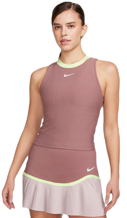 Топ теннисный Nike Court Slam Dri-Fit Tennis Tank Top - smokey mauve/smokey mauve/white