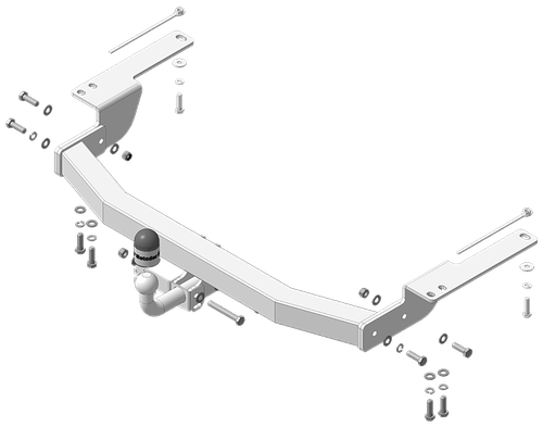 Фаркоп Motodor ОЦИНКОВАННЫЙ Toyota Land Cruiser Prado 150, Lexus GX460 (оцинк. Шар) арт.92509-A
