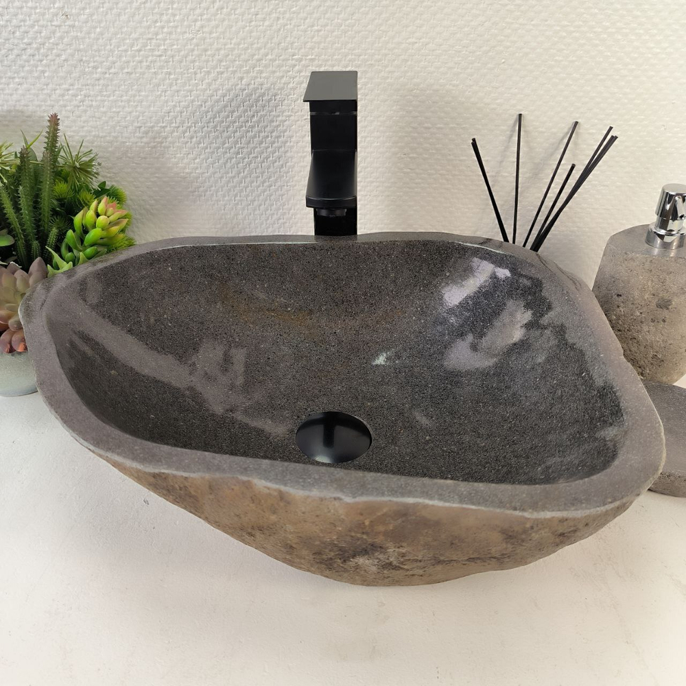 Раковина из речного камня RS-65221 47*36*15 0856