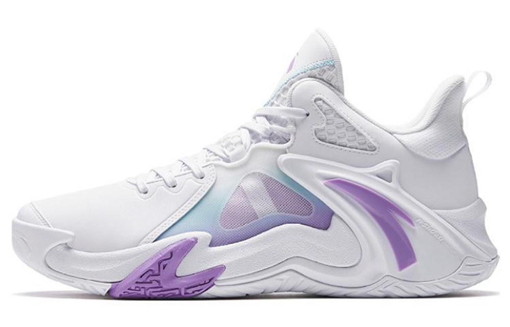 Anta Anta Airspace 4 non-slip wear-resistant low-top basketball shoes men's white purple