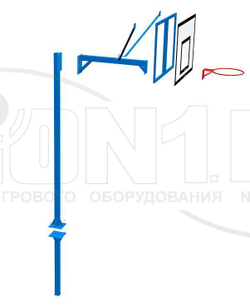 Стойка баскетбольная M1У СЭ201 для спортивной площадки