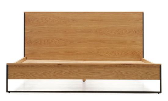Taiana La Forma Кровать из шпона дуба со стальными ножками 160 x 200 см