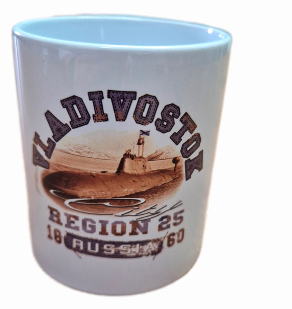 Кружка керамическая 0,33мл рис. Подлодка