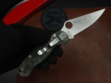 Складной нож Spyderco ParaMilitary 2 C81GPCMO2 c клинком из стали CPM-S45VN, рукоять G10