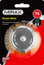 MIRAX 75 мм, витая латунированная стальная проволока, 0.3 мм, Щетка дисковая (35147-075)