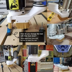 Щетка аспирации на шпиндель D80мм для станка ЧПУ