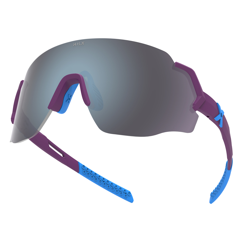 Спортивные очки с диоптриями HILX Savage (L) / Matt Purple Blue / Silver Lens