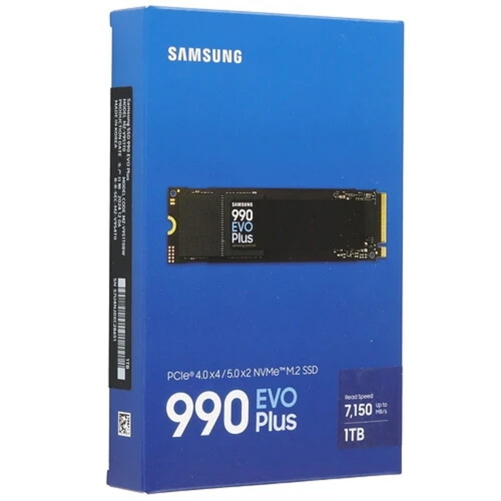 SSD диск Samsung SSD 1Tb 990 EVO Plus M.2 MZ-V9S1T0BW NVMe 2.0, PCIe 4.0 x4, V-NAND TLC