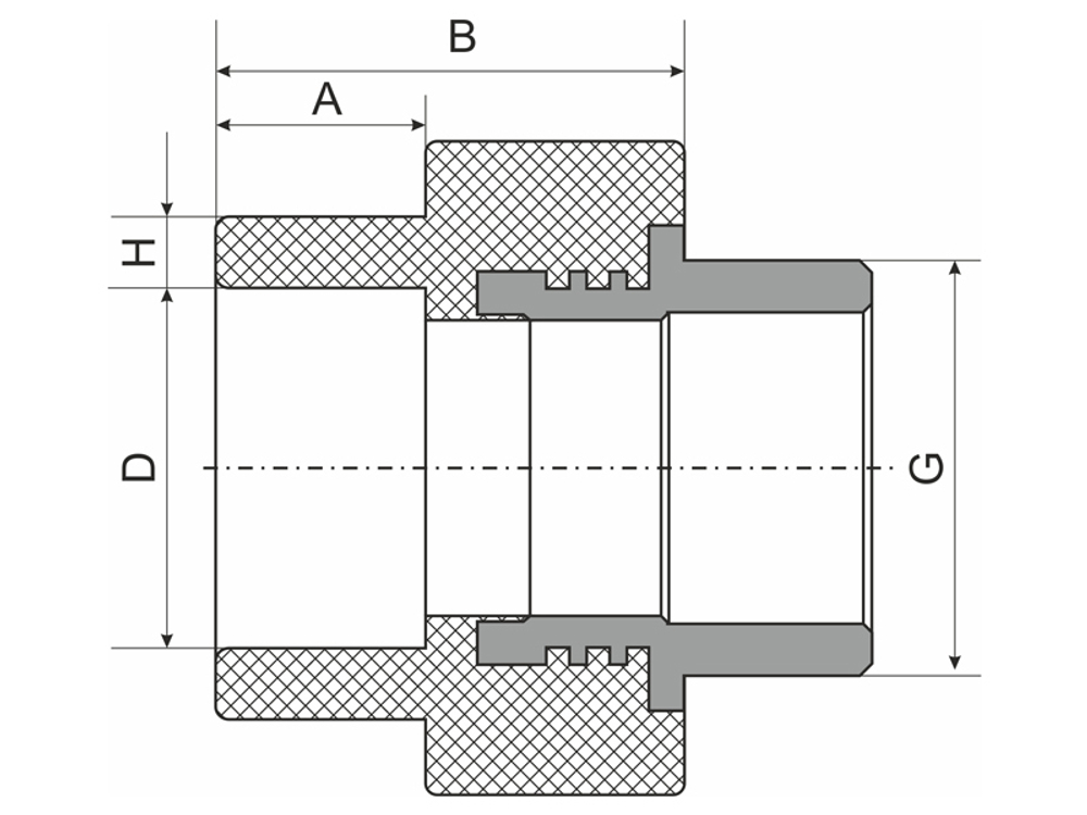 Муфта комб. нар 32х3/4'' EVER® plast БЕЛЫЙ (Россия)