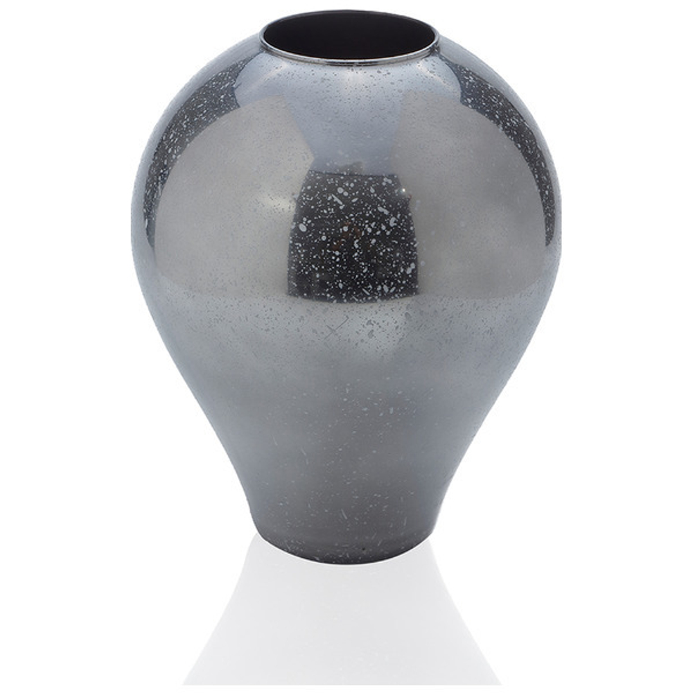 Ваза IVV Капли 25см серый металлик