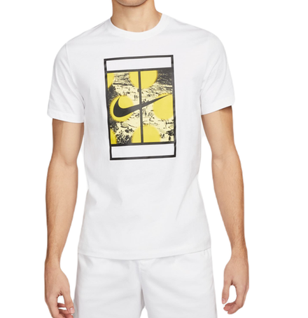 Мужская теннисная футболка Nike Court Tennis T-Shirt - white