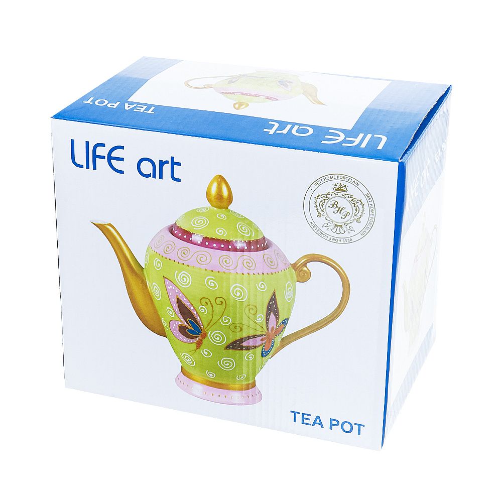 Чайник заварочный "Садко" 22,5*13,5*15см. v=1000мл. (фарфор) (подарочная упаковка)