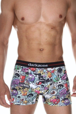 Мужские трусы-боксеры с принтом в виде эмодзи (Размер: S) (Цвет: черный)