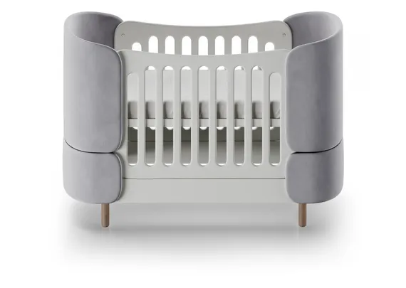 Кроватка-трансформер KIDI Soft (серый)