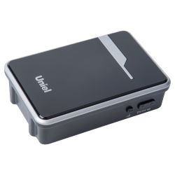 UDB-016W-R1T1-38S-150M-BL-SL Звонок беспроводной. Радиус действия 150м. Черный с серебристым. ТМ Uniel