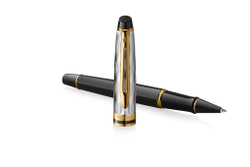 Ручка-роллер Waterman Reflections of Paris Expert DeLuxe Black GT Fblack в подарочной коробке