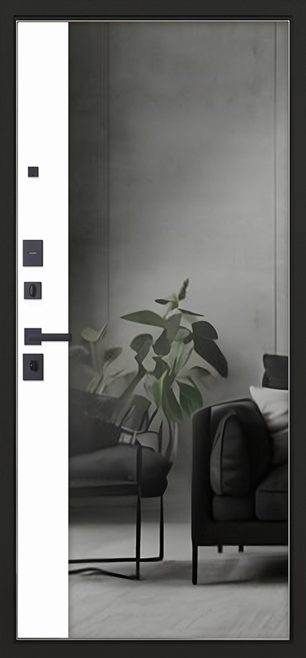 Стальная дверь "Forest" с зеркалом