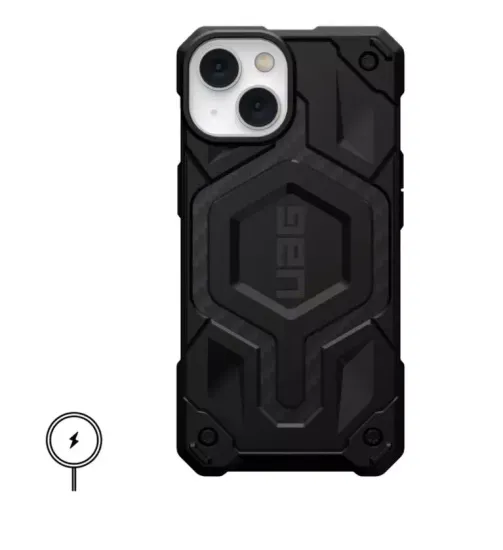Чехол с поддержкой MAGSAFE Uag Monarch Pro для iPhone 14 6.1", цвет карбон (Carbon Fiber)