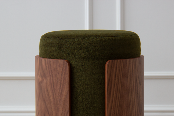 Пуф Lagom (зеленый, орех)