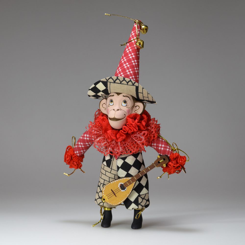 Ёлочная игрушка Обезьяна в колпаке