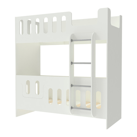 Двухъярусная кровать КарИВи cо сплошным бортом ДС-26 80x180 Белый