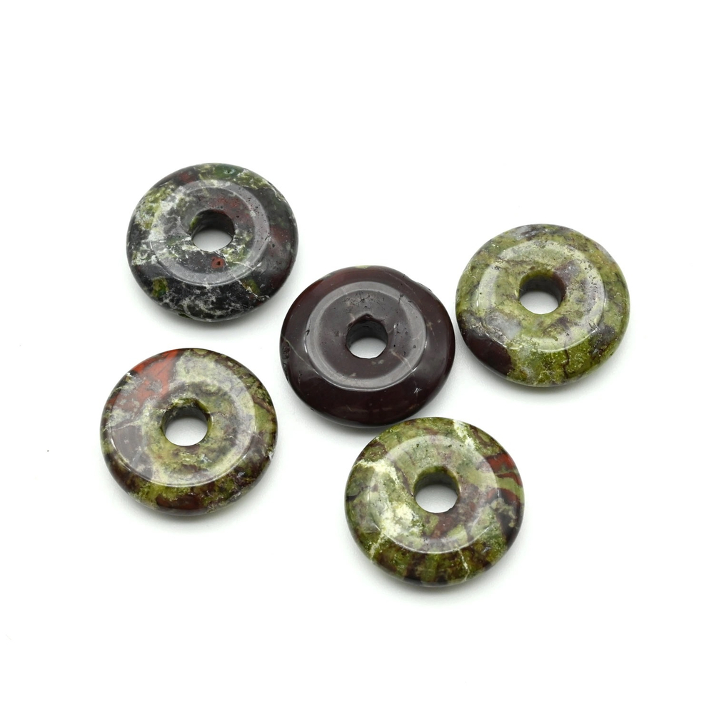 б15-яз Бублик 15*4мм, яшма зеленая