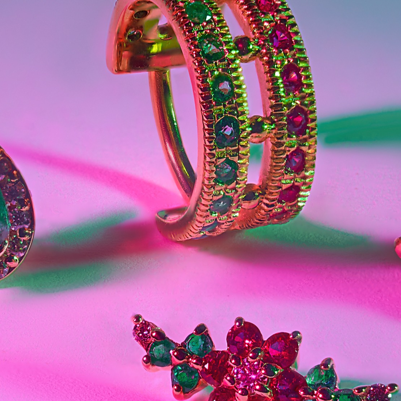 Collection with precious gems