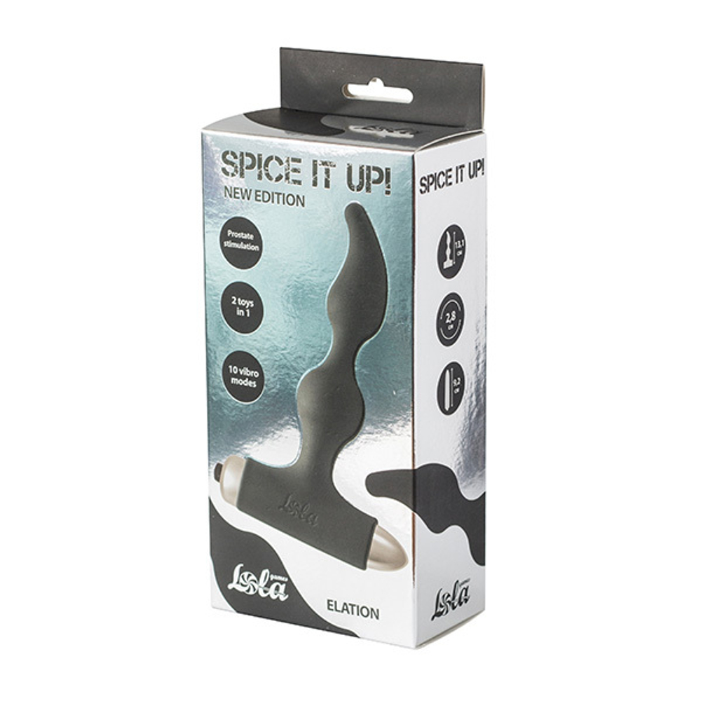 Анальный стимулятор 13,1см с вибрацией Lola Games Spice it up New Edition Elation Black 8018-01lola