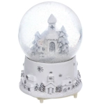 Сувенир Снежный шар «Новогодние пейзажи» 10.5*10.5*15.5 см (падающий снег, подсветка, музыка), микс