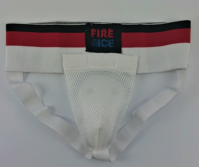 Защита паха мужская FIREICE , белый/красный (уценка)