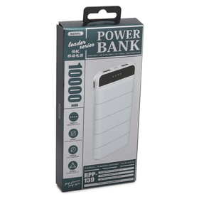 Внешний Аккумулятор (Power Bank) Remax RPP-139 10000 mAh (2A, 2USB, MicroUSB, Type-C, LCD) Белый