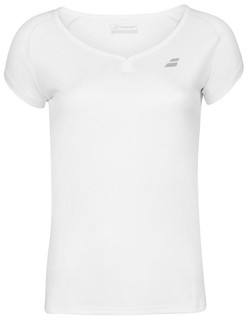 Футболка для девочки теннисная Babolat Play Cap Sleeve Top Girl - белый