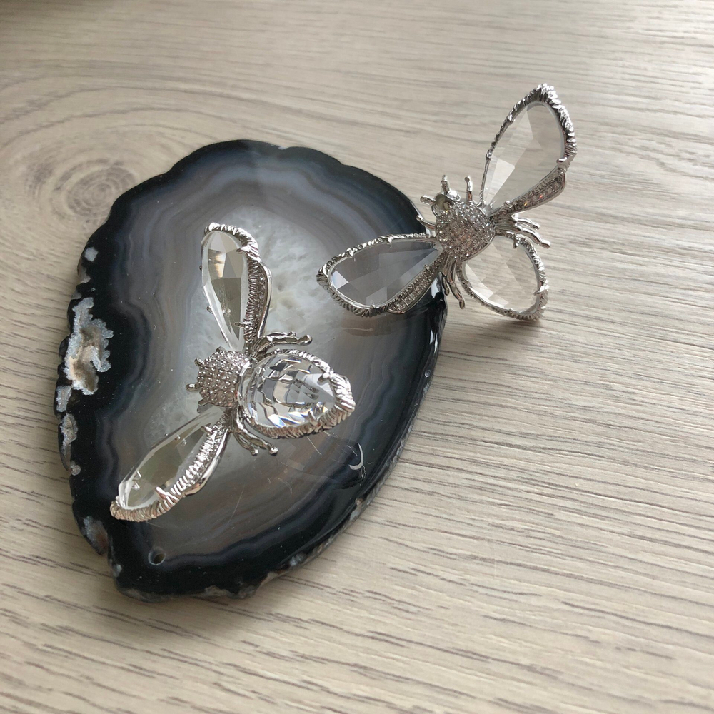 серьги жужелицы серебро 4064