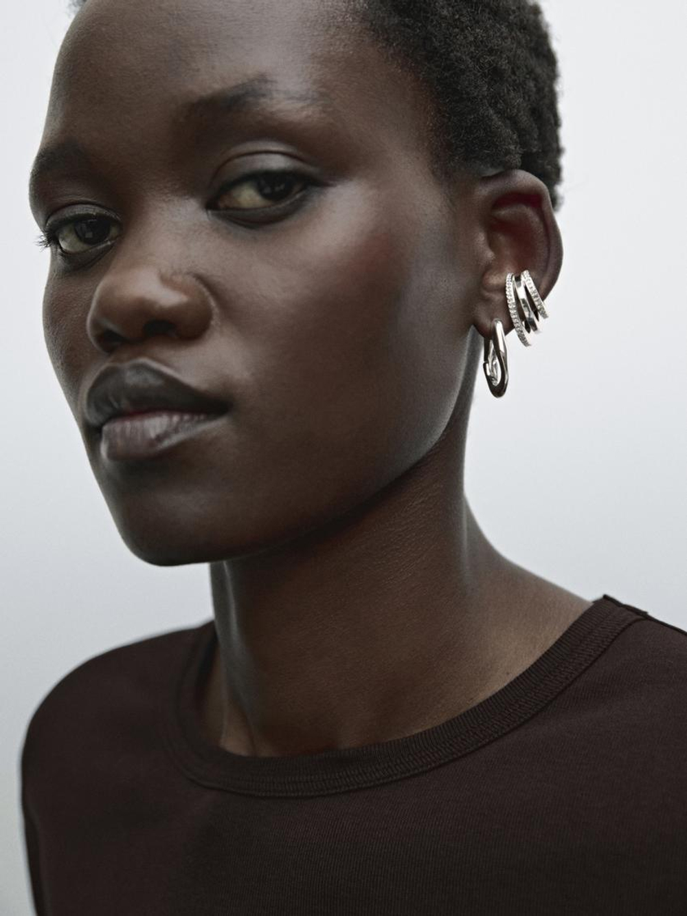 Massimo Dutti Футболка из 100% хлопка, коричневый