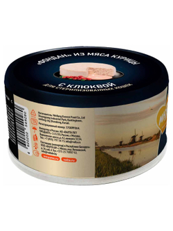 Влажный корм Мнямс Деликатес "Фондан" из мяса курицы с клюквой для стерилизованных кошек 80 г