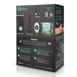 b-Vibe Triplet Anal Beads - Анальная елочка с 2мя моторами