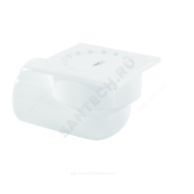 Трап нерегулируемый с гидрозатвором Дн 50 с пластиковой решёткой 150х150мм горизонтальный выпуск RTP (РосТурПласт) 36581