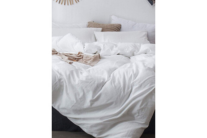 Постельное белье GoodNight Сатин Делюкс евро (с нав. 50х70) белый