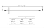 Душевая дверь Слим 8мм (Slim 8mm) VDP-4SL100CLB, черный, стекло прозрачное