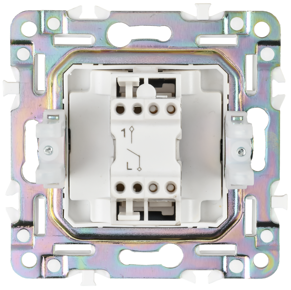 SKANDY Выключатель 1-клавишный 10А SK-V01N металл никель IEK